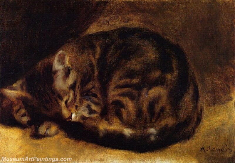 Sleeping Cat Painting