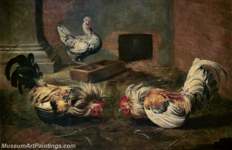 Snyders Frans El gallinero Painting