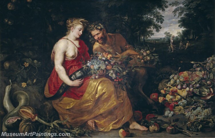 Snyders Frans Rubens Pedro Pablo Taller de Ceres y Pan Painting