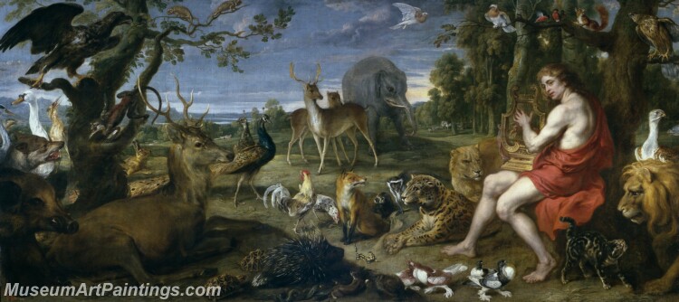 Snyders Frans Thulden Theodoor van Orfeo y los animales Painting