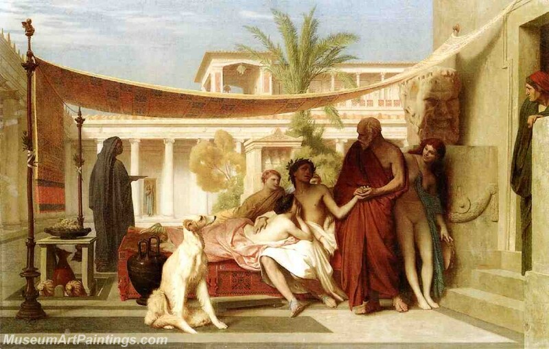 Socrates Seeking Alcibiades in the House of Aspasia Painting