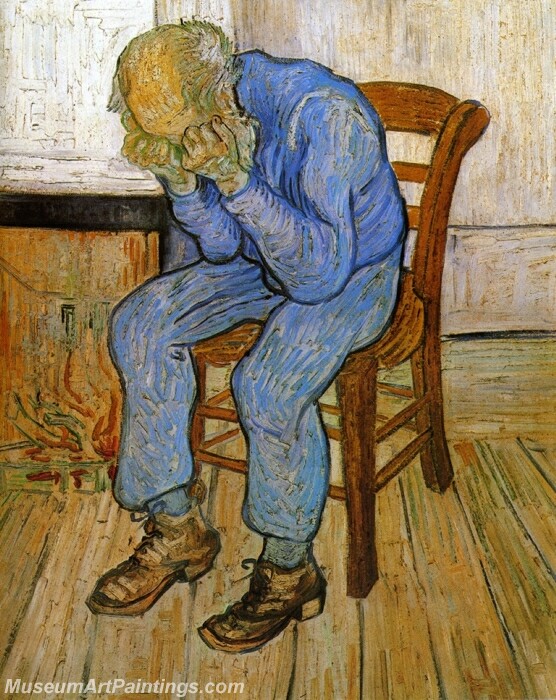 Sorrowful Old Man Painting