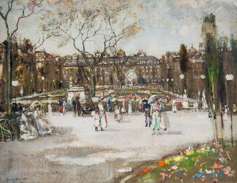 Square in Paris 2 Clichy by James Kay