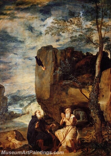 St Anthony Abbot and St Paul the Hermit Painting