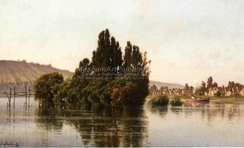 Steamboat on a River by Leon Joubert