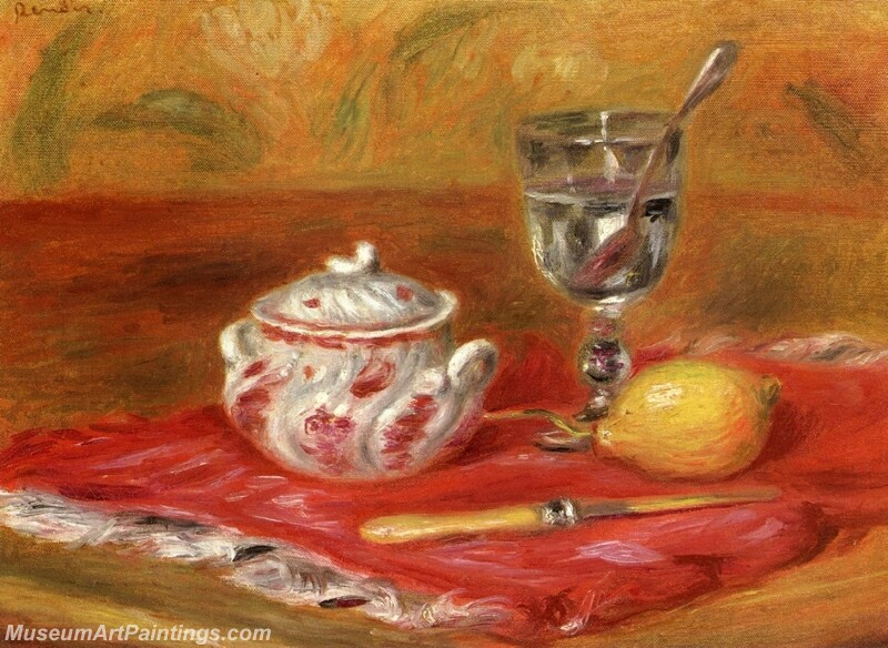 Still LIfe with Glass and Lemon Painting