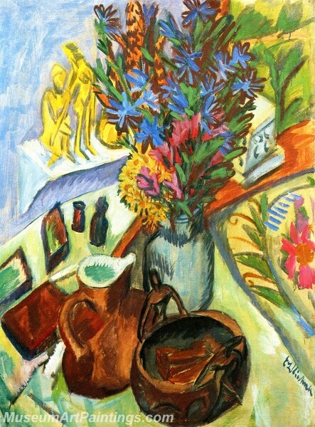 Still LIfe with Jar and Africa Cup Painting