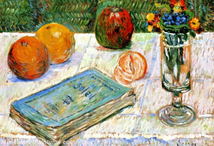 Still LIfe with a Book and Oranges Painting