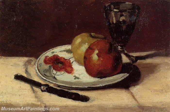 Still Life Apples and a Glass Painting