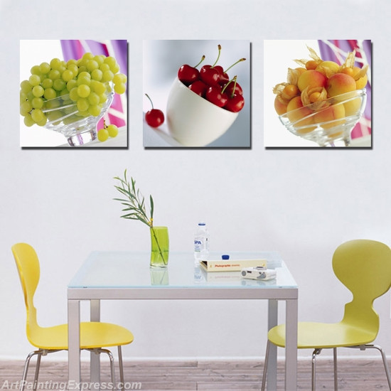 Still Life Paintings Canvas Prints Set of 3 Modern Wall Art SLP07