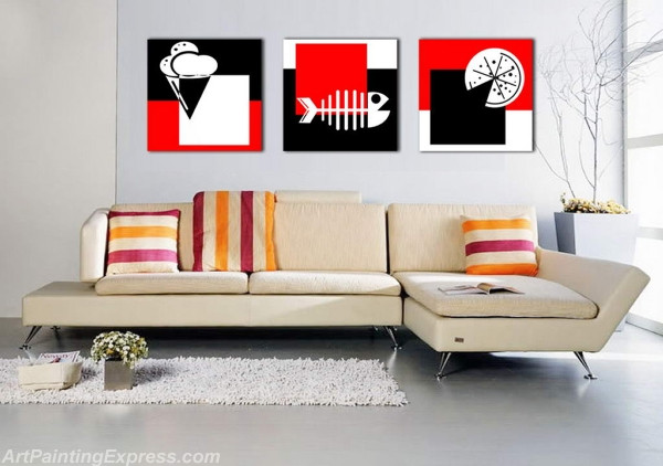 Still Life Paintings Modern Wall Art Canvas Prints Set Of 3 SLPM012