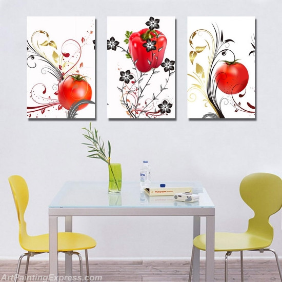 Still Life Paintings Modern Wall Art Canvas Prints Set Of 3 SLPM013