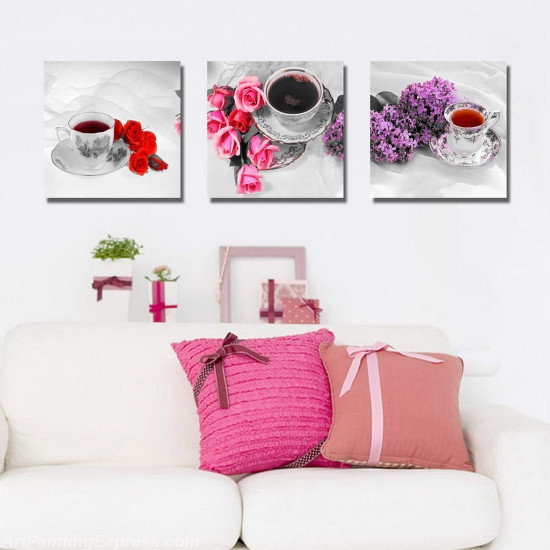 Still Life Paintings Modern Wall Art Canvas Prints Set Of 3 SLPM019