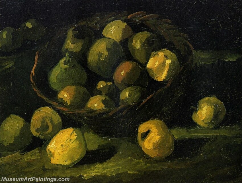 Still Life with Basket of Apples Painting