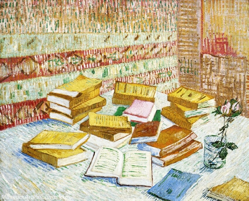 Still Life with Books Romans Parisiens Painting