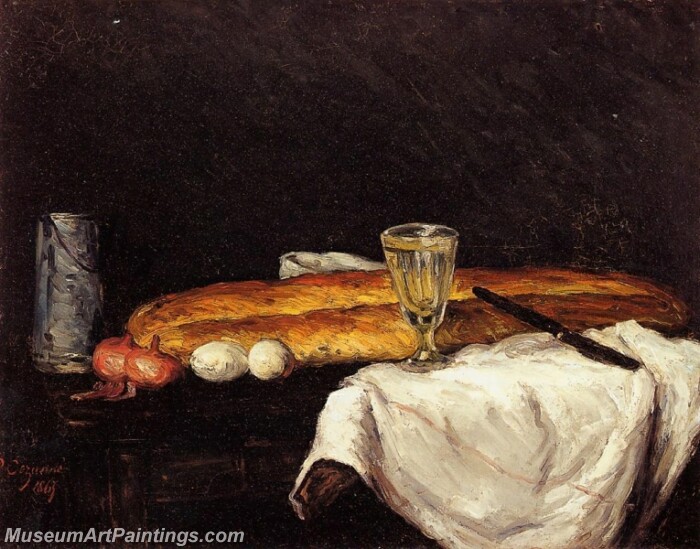 Still Life with Bread and Eggs Painting