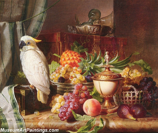 Still Life with Fruit and a Cockatoo Painting
