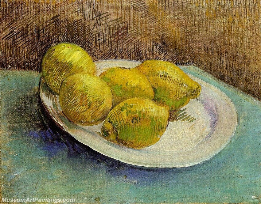 Still Life with Lemons on a Plate Painting