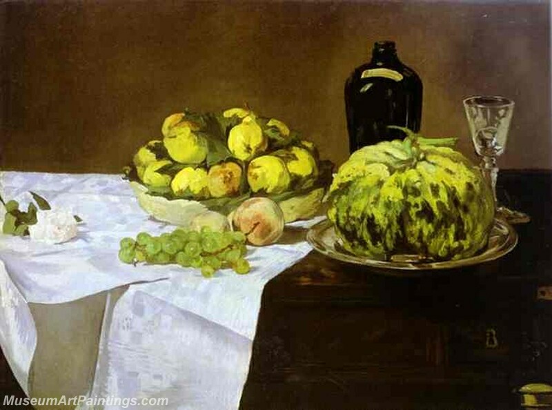 Still Life with Melon and Peaches Painting