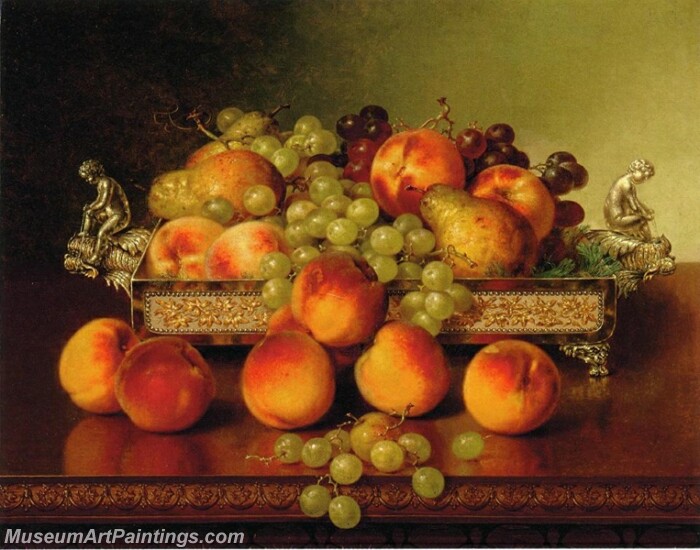 Still Life with Peaches and a Silver Dish Painting