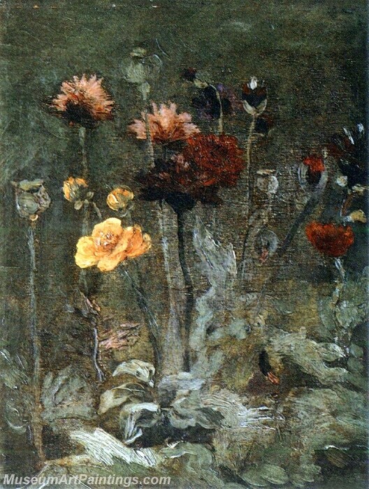 Still Life with Scabiosa and Ranunculus Painting