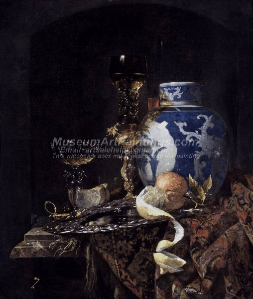 Still Life with a Late Ming Ginger Jar by Willem Kalf