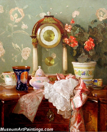 Still life with Clock Painting