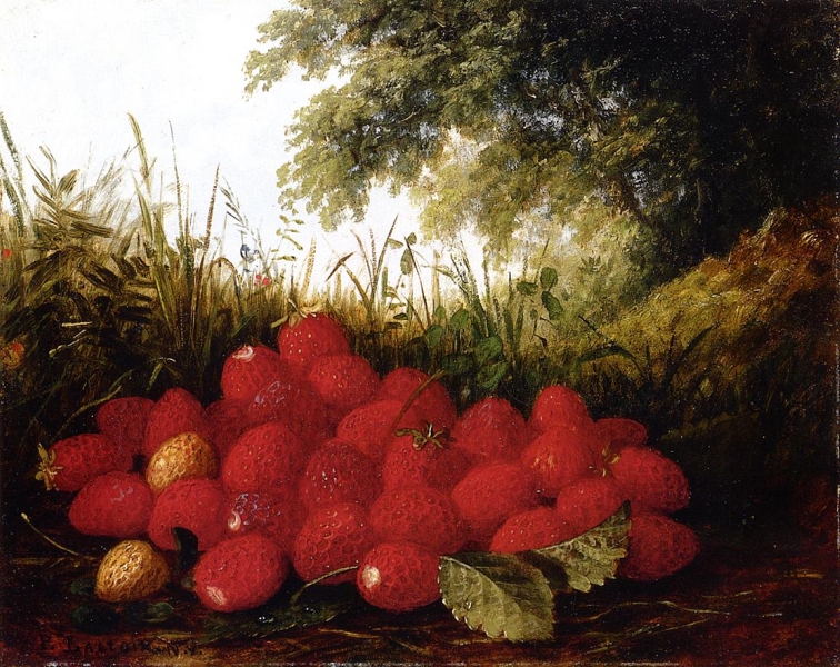 Strawberries in a Landscape by Paul Lacroix