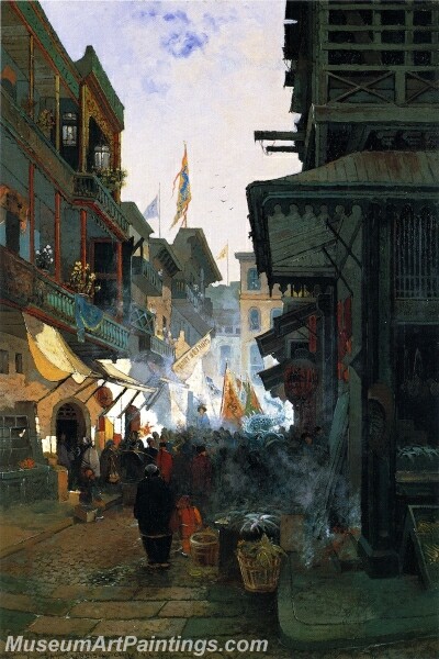 Study in Chinatown San Francisco California Painting