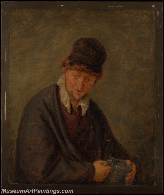 Style of Adriaen van Ostade Man with a Tankard Painting