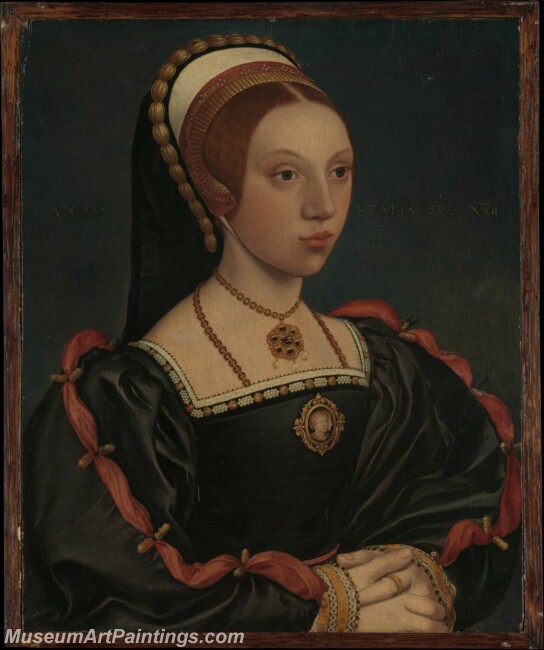 Style of Hans Holbein the Younger Portrait of a Young Woman Painting