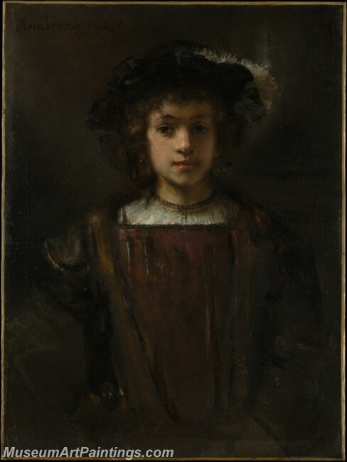 Style of Rembrandt Rembrandts Son Titus Painting