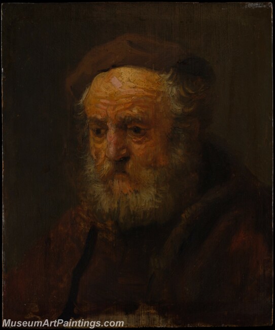 Style of Rembrandt Study Head of an Old Man Painting