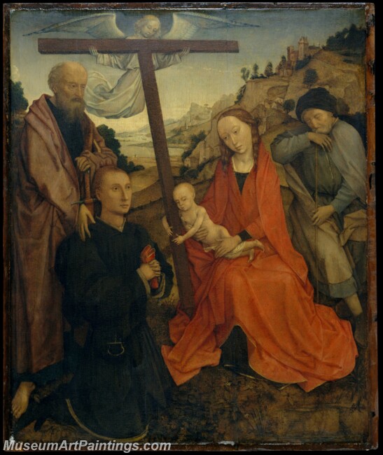 Style of Rogier van der Weyden The Holy Family with Saint Paul and a Donor Painting