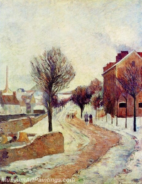 Suburb under Snow Painting