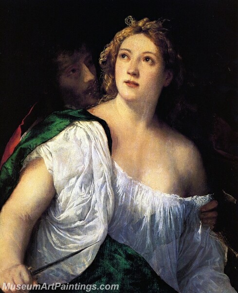 Suicide of Lucretia Painting