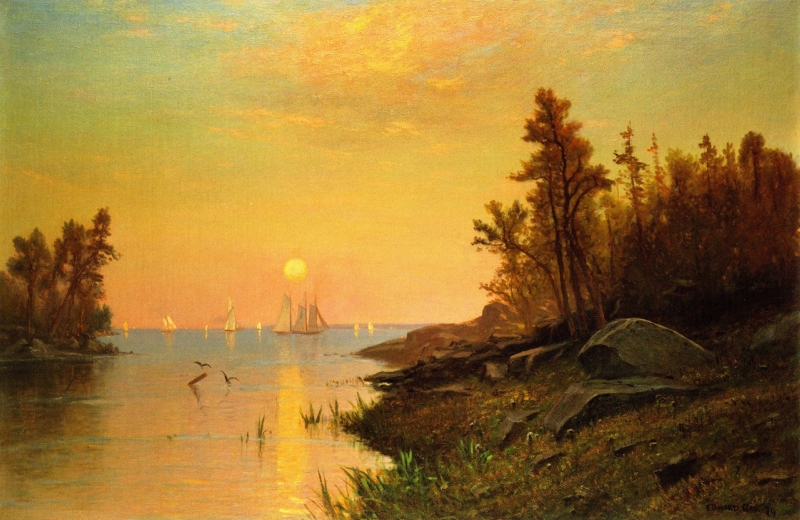Sunset from the Inlet by Edward B Gay