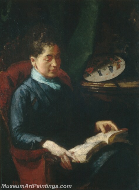 Susan Macdowell Eakins Woman Reading Painting