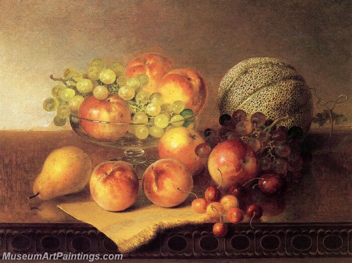Tabletop Still Life with Fruit Painting