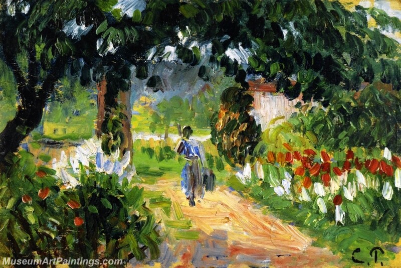 The Alley of the Garden at Eragny Painting