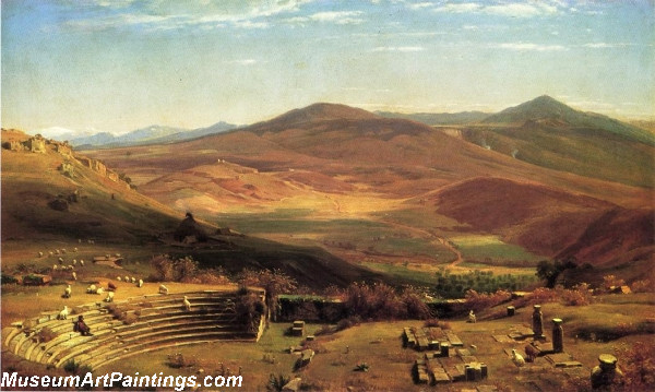 The Amphitheatre of Tusculum and Albano Mountains Rome