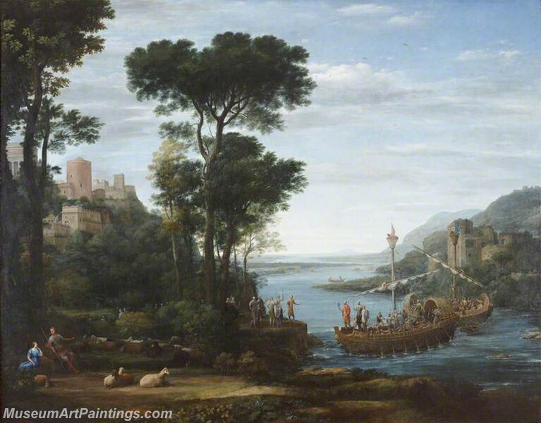 The Arrival of Aeneas at Pallanteum Painting