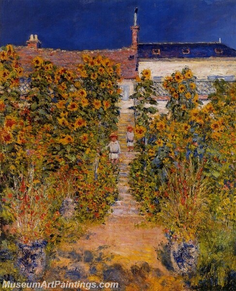 The Artist's Garden at Vetheuil Painting