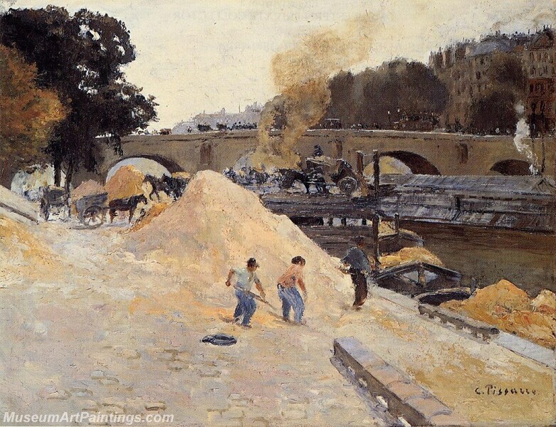 The Banks of the Seine in Paris Pont Marie Quai dAnjou Painting