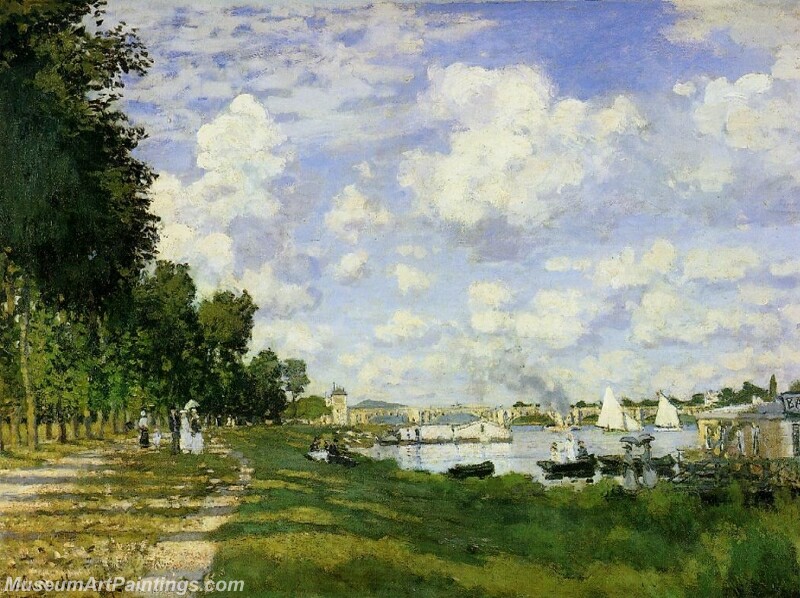 The Basin at Argenteuil Painting