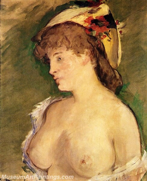The Blond with Bare Breasts Painting