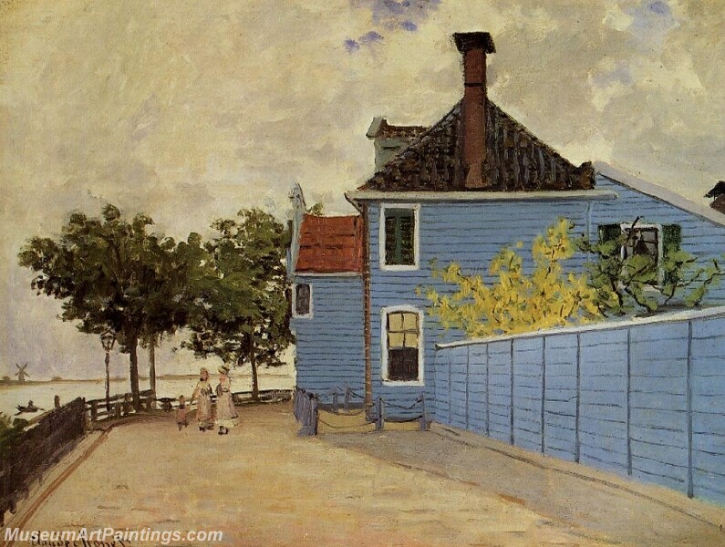 The Blue House at Zaandam Painting