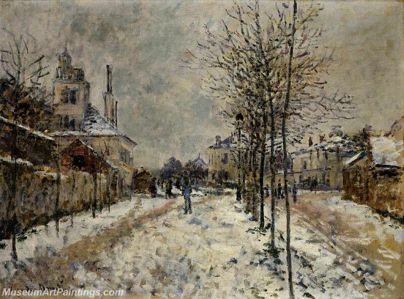 The Boulevard de Pontoise at Argenteuil Snow Effect Painting