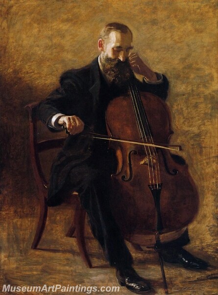 The Cello Player Painting