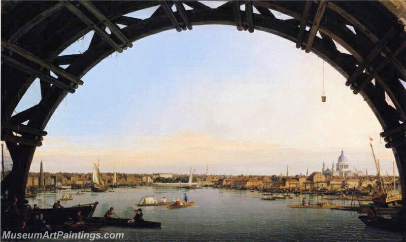 The City Seen Through an Arch of Westminster Bridge Painting